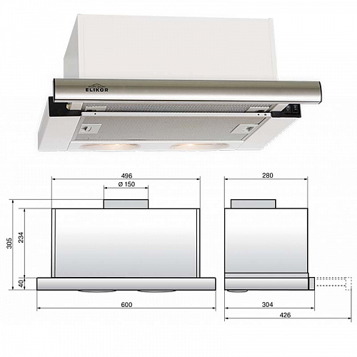                                                                   ELIKOR Интегра S2 60П-700-В2Д белый/белый